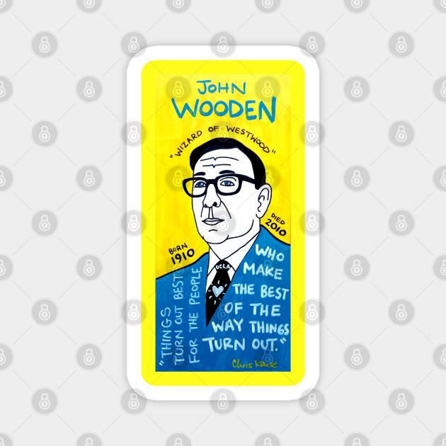 John Wooden Magnet by krusefolkart