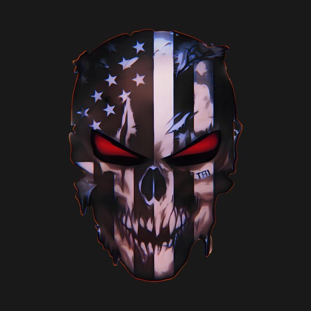 Patriot Punisher Skull by TR1 by Franky Layne Productions