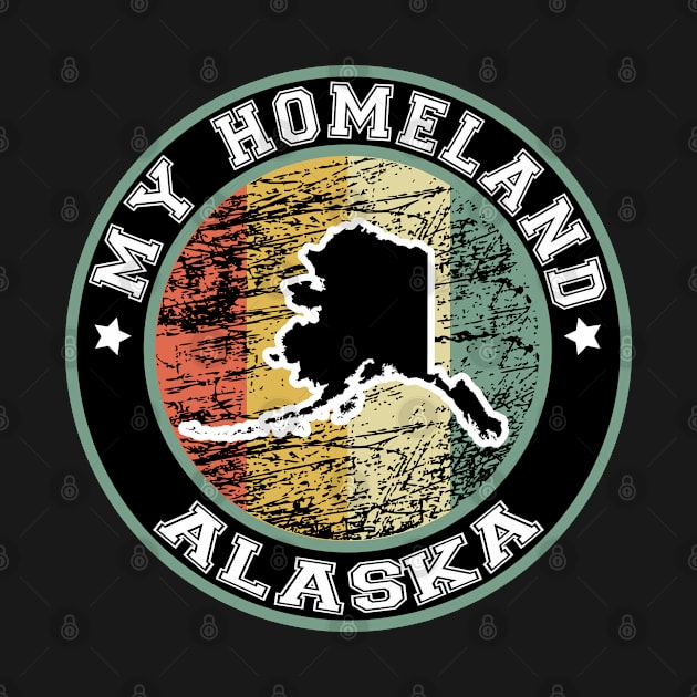 Homeland Alaska state USA vintage by LiquidLine