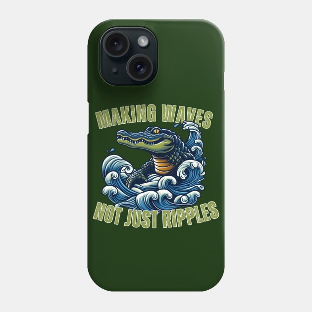 Wave-Maker Alligator Phone Case by Annabelhut