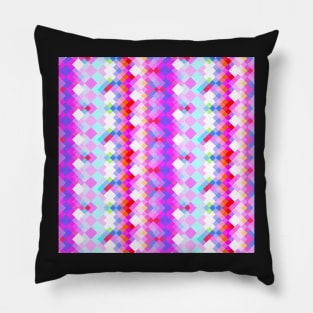 Pixels in pink and blue Pillow