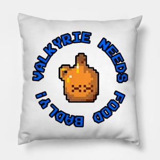 Gauntlet Arcade Game - Valkyrie Needs Food Badly Pillow