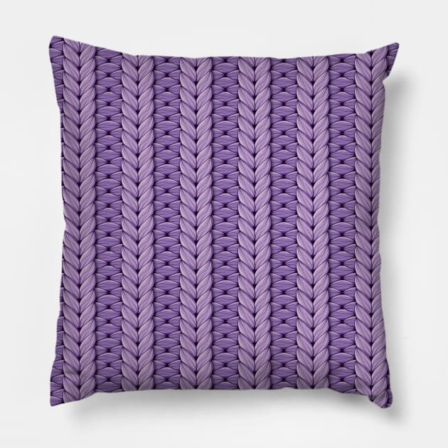 Knitting Pattern Artwork Pillow by Designoholic