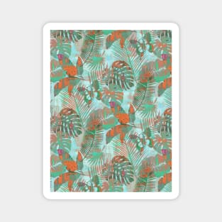 Tropical gray retro vintage distressed Magnet