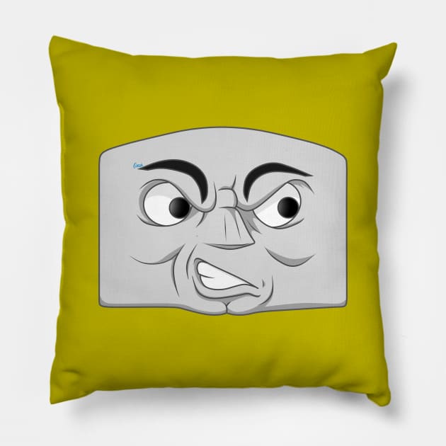 Diesel 10 angry face Pillow by corzamoon