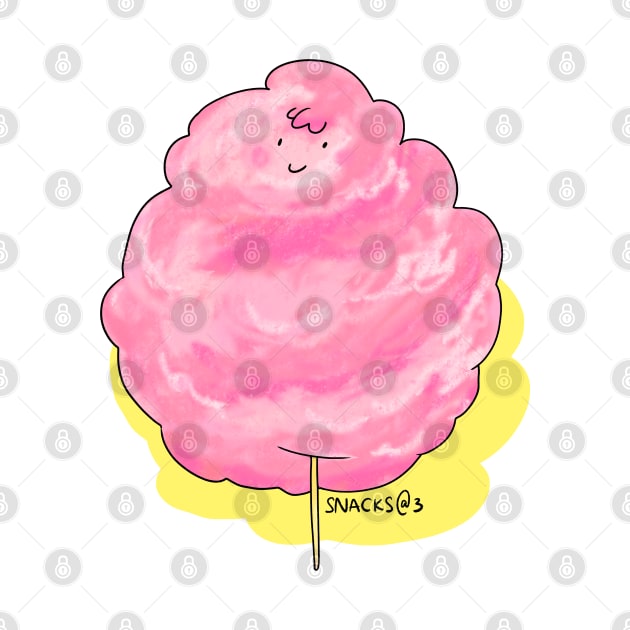 Fluffy pink cotton candy by Snacks At 3