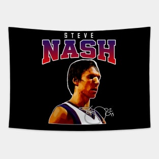 Steve Nash Basketball Legend Signature Vintage Retro 80s 90s Bootleg Rap Style Tapestry