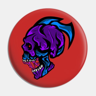 Skull Head Side Head Pin