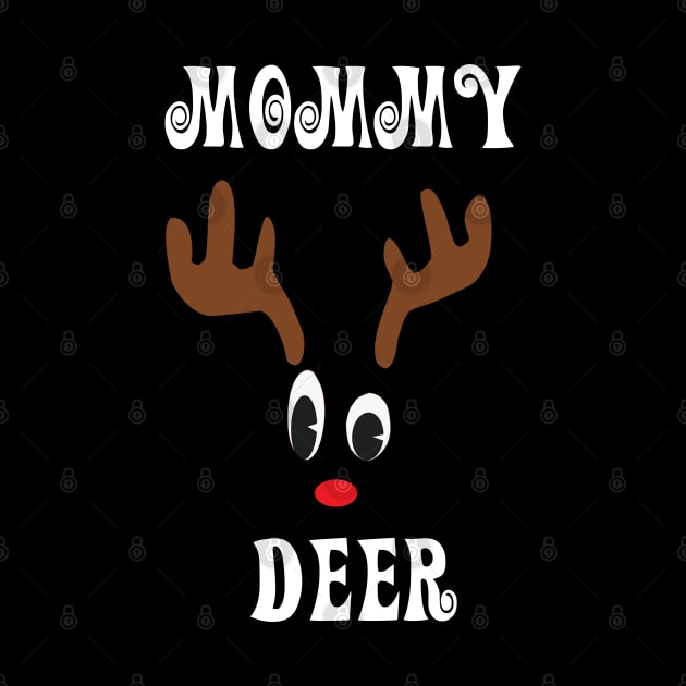 Mommy Reindeer Deer Red nosed Christmas Deer Hunting Hobbies Interests by familycuteycom