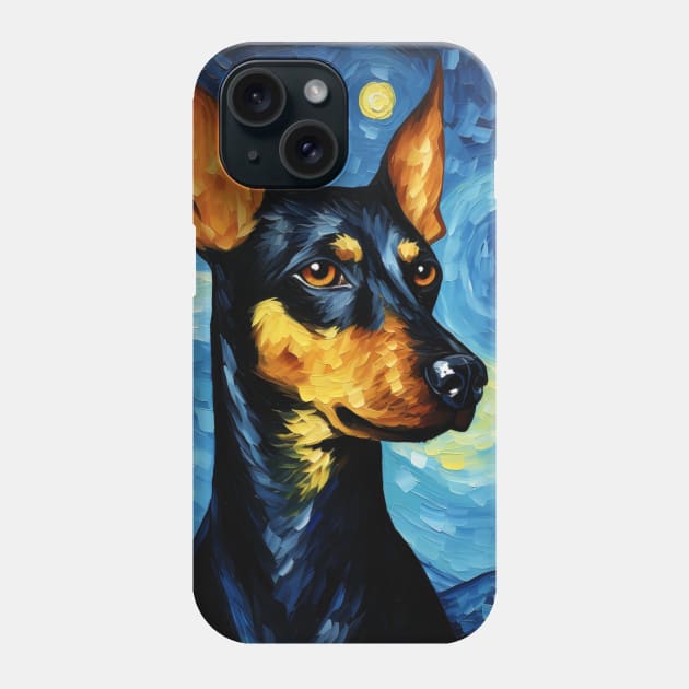 German Pinscher portrait Phone Case by NatashaCuteShop