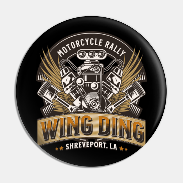 Wing Ding Motorcycle Rally Wing Ding Motorcycle Rally Pin TeePublic