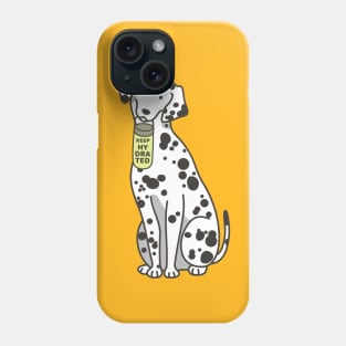 Dalmatian holding water bottle Phone Case