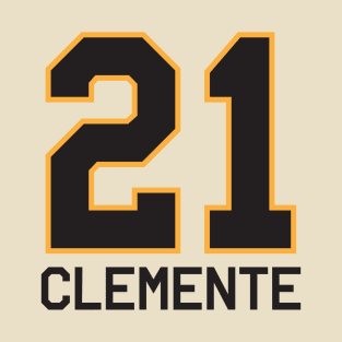 Roberto Clemente Jersey Number T-Shirt