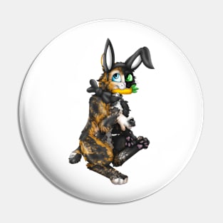 Bobtail BunnyCat: Chimera (Black) Pin