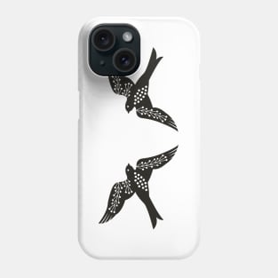 Folk Birds Simple Phone Case