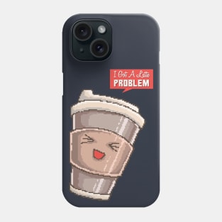 latte cup pixel problem Phone Case