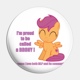 Proud to be called a Brony Pin