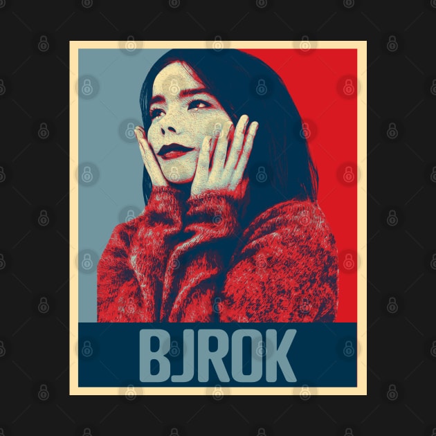 Retro BjOrk Fan Art Design by Kinanti art