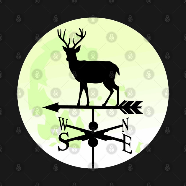 Deer Moon Weathervane by Nuletto