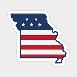 Stars and Stripes Missouri Magnet