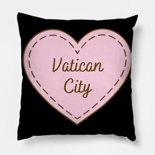 I Love Vatican City Simple Heart Design Pillow