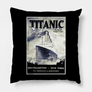 Titanic Vintage poster Pillow