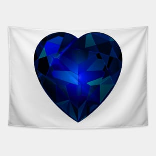 Blue and Turquoise Heart Gemstone Tapestry