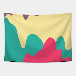 Pocket - Jet Splash Colors Pink Green Tapestry