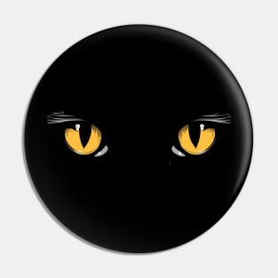 Cat eyes spooky halloween design Pin