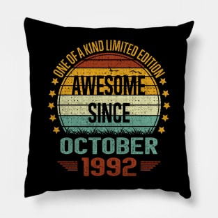 30 Year Old Awesome Since October 1992 Gift 30th Birthday Pillow