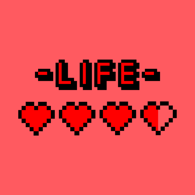 8-bit gamer lifebar by badbugs