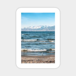 Winter Okanagan Lake and Mountains View Magnet