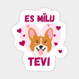 Priecīgu valentīndienu es mīlu tevi - Latviešu Magnet