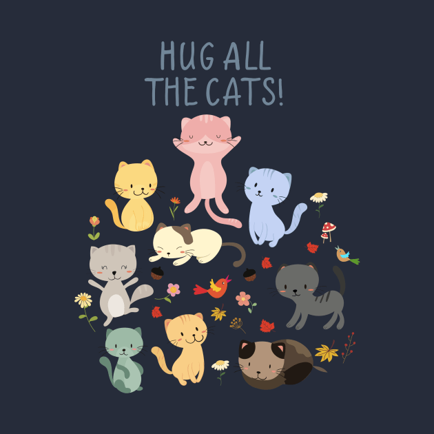 Hug All The Cats - Kitty Party by LittleBunnySunshine