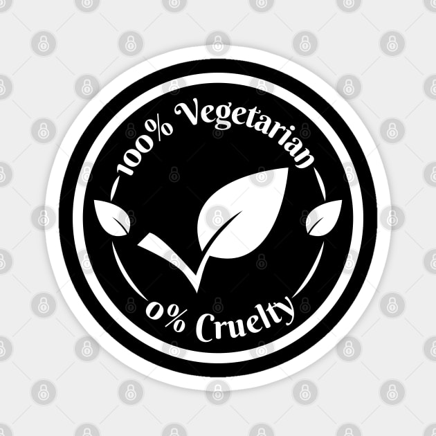 Vegan logo icon Circle (White) Magnet by FOGSJ