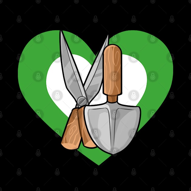 Cute Garden Tool Heart for Gardeners by HeartsandFlags