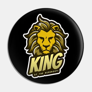 🦁 King of Serengeti, Majestic Lion Pride Leader, Animal Spirit Pin