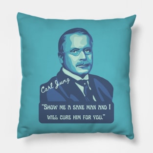 Carl Jung Portrait and Quote Pillow