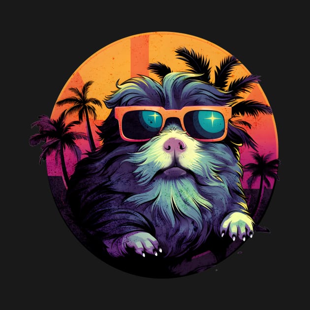 Retro Wave Coronet Guinea Pig Shirt by Miami Neon Designs