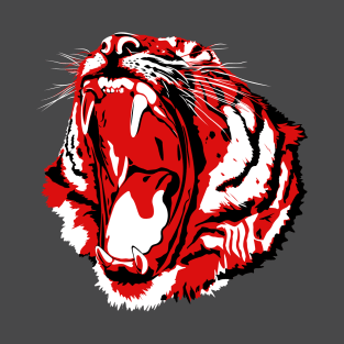 Red Tiger Head T-Shirt