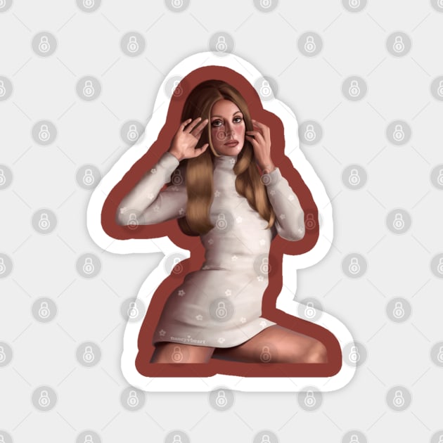 Sharon Tate Flower Magnet by thelamehuman