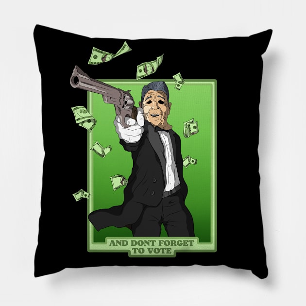 Point Break Ex-President Robbery Pillow by Brainfrz