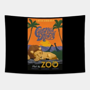 California Dreamin Visit The Zoo Tapestry