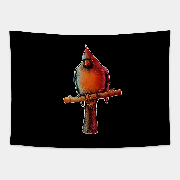 Red Cardinal Tapestry by Artardishop