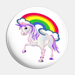 Unicorn & Rainbow Clouds Pin