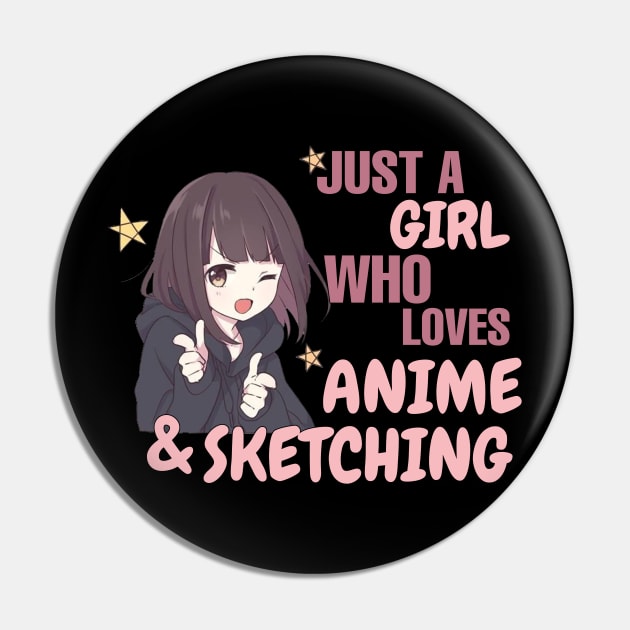 Just a Girl Who Loves Anime and Sketching Pin by EslamMohmmad