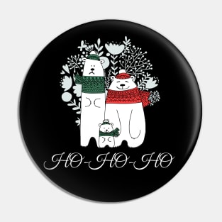 HO HO HO Christmas Shirt, Christmas T-shirt, Christmas Family Shirt Pin