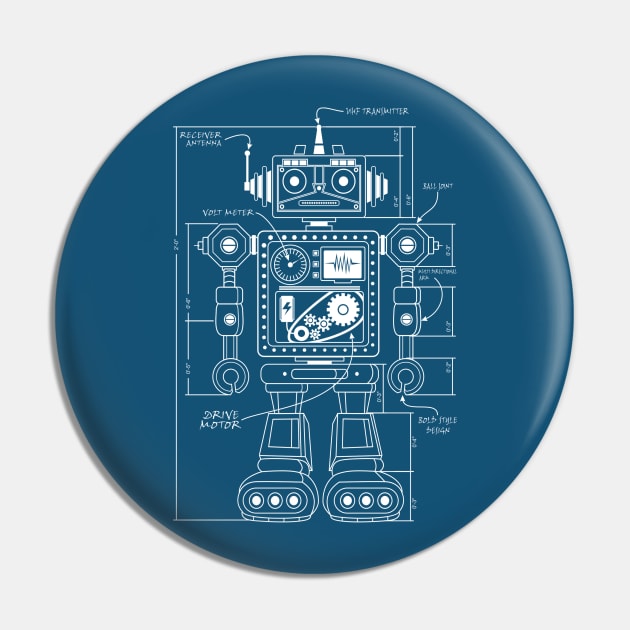 Vintage Robot Architect 2 Pin by bobyberto