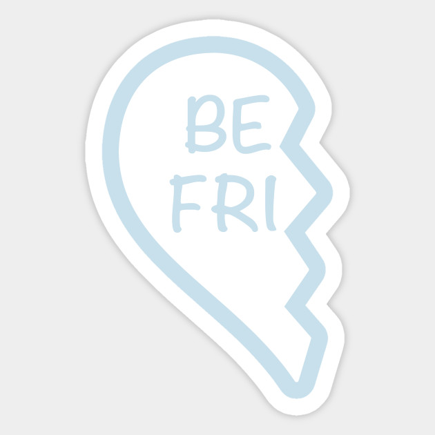 matching love heart half 1 best friend bff best friends sticker