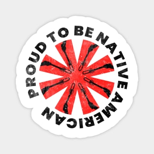 Proud to be Native American Round Text Design 2 Magnet